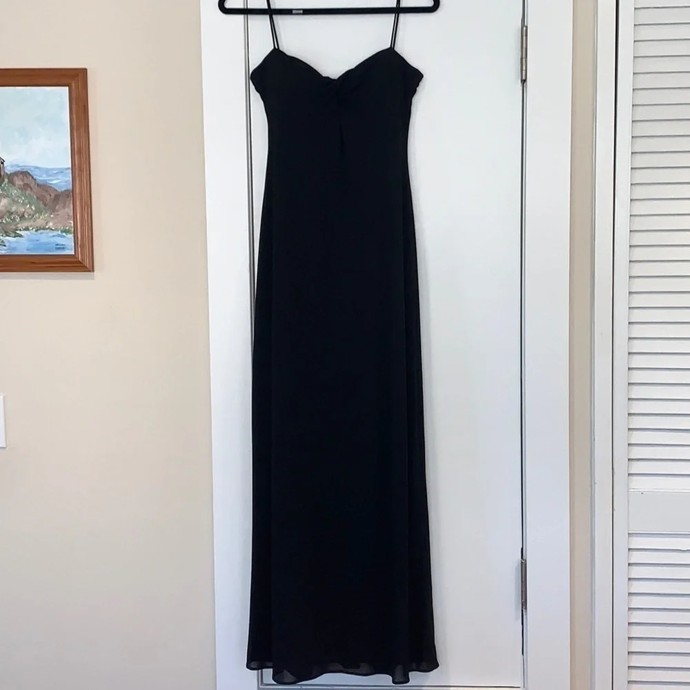 NWOT Laundry by Shelli Segal Strappy Twist Front Chiffon Maxi Dress 6